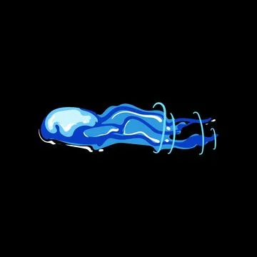 Power magic energy cartoon vector illustration Stock Illustration