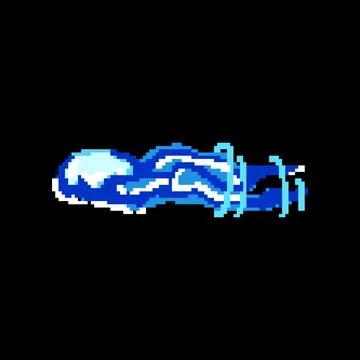 Power magic energy pixel art vector illustration Stock Illustration