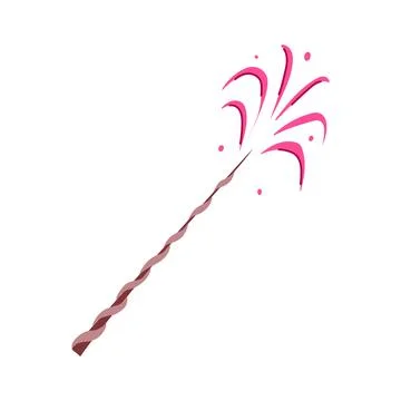 Power magic stick cartoon vector illustration Stock Illustration