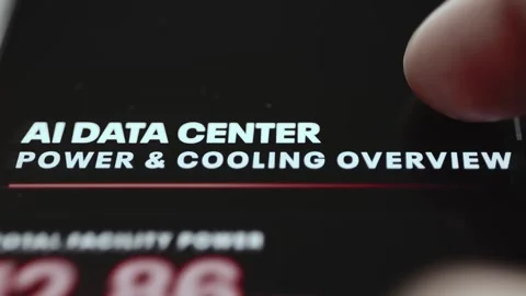 Power Management Efficiency Optimization Panel with Interactive Data Stock Footage 340560535