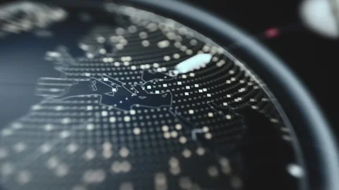 Power Management Interactive Metrics Overview with Interactive Data Stock Footage 340556180