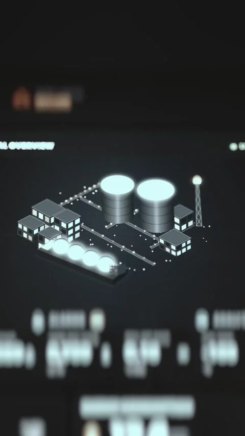 Power Management Real Time Load Visualization with Interactive Data Stock Footage 340550494