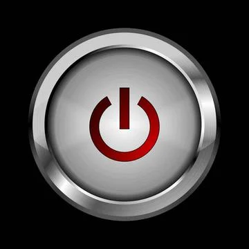 Power metallic button. Eps 10 vector Power metallic button. Eps 10 vector ... Stock Photos