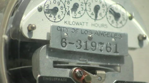 Power meter Close 2 Stock Footage 738850