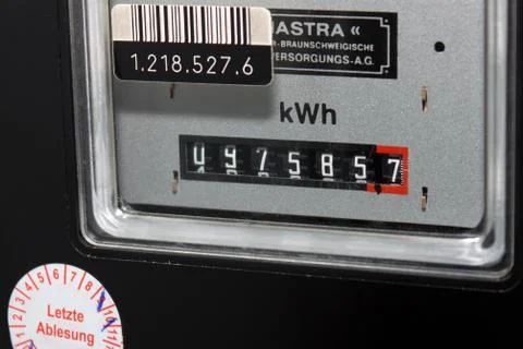 Power meter reading Stock Photos