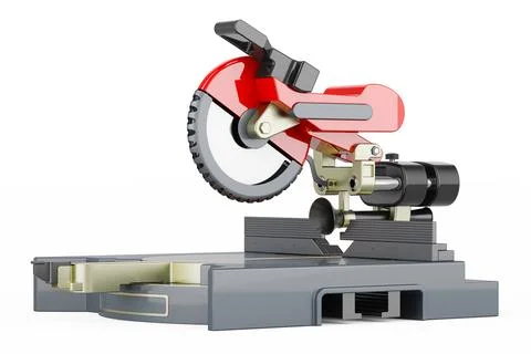 Power Miter Saw, 3D rendering Ilustración de archivo