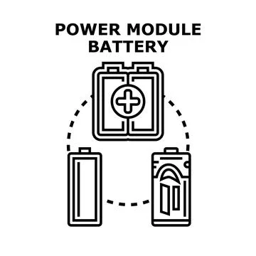 Power module battery energy charging concept Stock Illustration