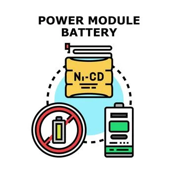 Power module battery evolution concept illustrating modern energy イラスト素材