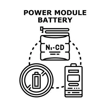 Power module battery evolution concept illustrating modern energy イラスト素材