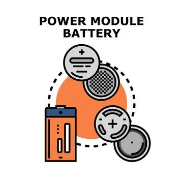 Power module battery storing alternative energy concept Stock Illustration