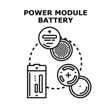 Power module battery storing alternative energy concept Stock Illustration