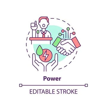 Power multi color concept icon Stock Illustration