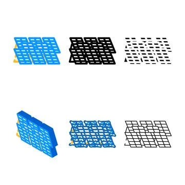 Power multipack plant solar panel color icon vector Ilustración de archivo