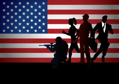 Power Of A Nation Stock Illustration
