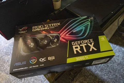  Power Up with Nvidia GeForce RTX Graphics Card Milan, Italy 11 april 2023... Foto stock