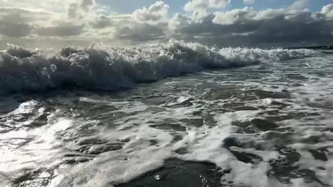 Power of Ocean Waves Stock Footage 325050862