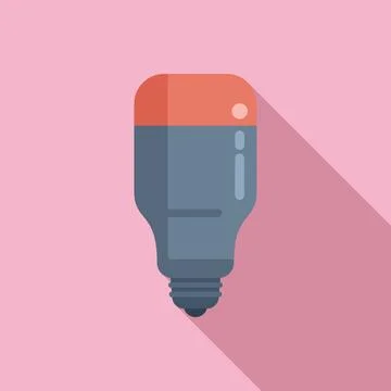 Power online bulb icon flat vector. Home inside illumination 스톡 일러스트