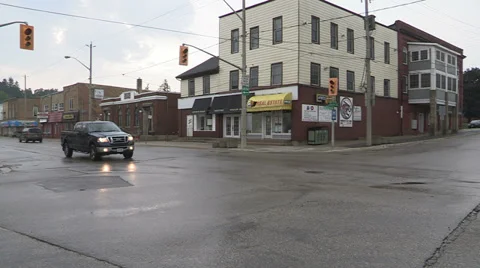 Power outage and traffic lights out at intersection after severe storm Stock-Footage 39627357