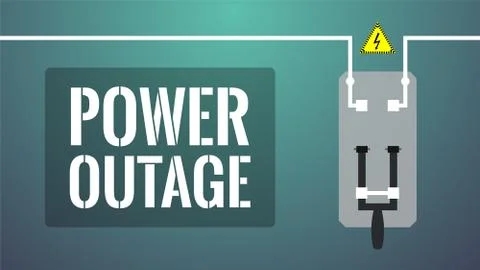 Power outage concept. Turned off knife switch Stock Illustration