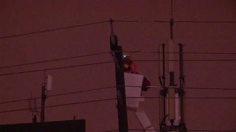 Power outage in Toronto after freezing rain storm in cold winter of 2015 Stock Footage 47545877