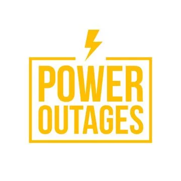 Power outage vector blackout failure electric warning logo symbol background Stock Illustration