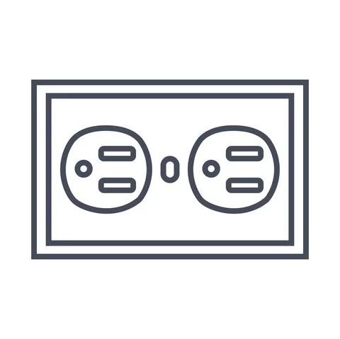 Power outlet icon Stock Illustration