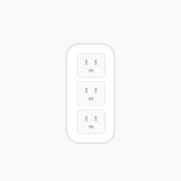 Power outlet with three uk sockets, vector Stock Illustration