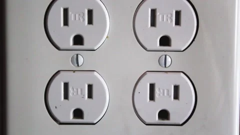 Power Outlets Close Up Video stock 148122988