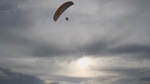 Power paragliding Stock Footage 881889