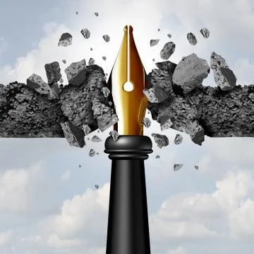 Power Of The Pen Illustrazione stock