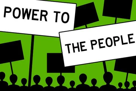 Power to the people Stock Illustration