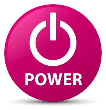 Power pink round button Stock Illustration