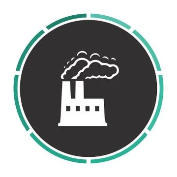 Power plant computer symbol Stock Illustration