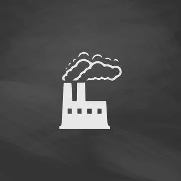 Power plant computer symbol Illustrazione stock