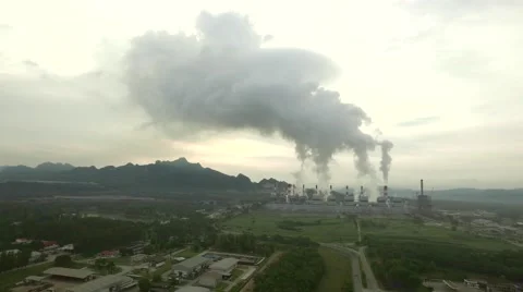 Power plant at dawn Video stock 68348876