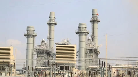 Power plant on day time Stock Footage 47074883