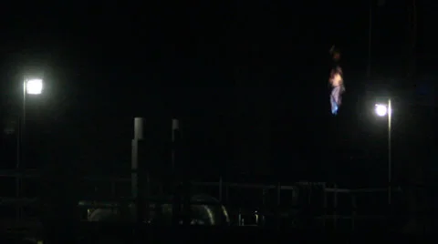 Power Plant Fire Stock Footage 28302408