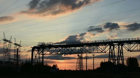 Power plant  Stock Footage 93352795