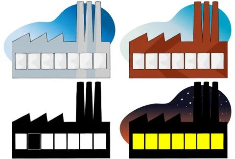 Power Plant Stock Illustration