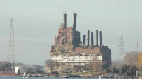 Power Plant Implosion 스톡 동영상 56699486
