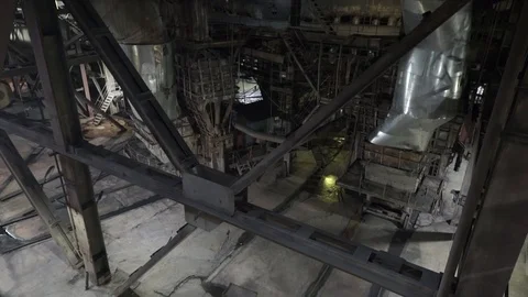 Power plant. inside view of the combined heat and power plant Stock Footage 107644060