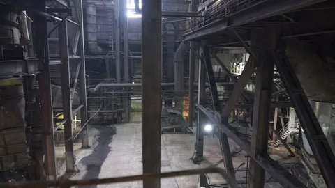 Power plant. inside view of the combined heat and power plant 스톡 동영상 107644103