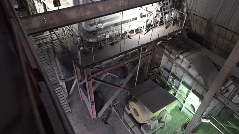 Power plant. inside view of the combined heat and power plant Stock Footage 107644143