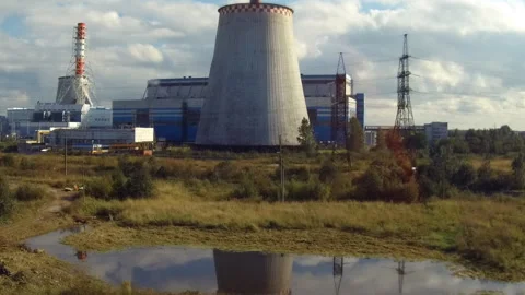 Power plant mirror Video stock 91891916