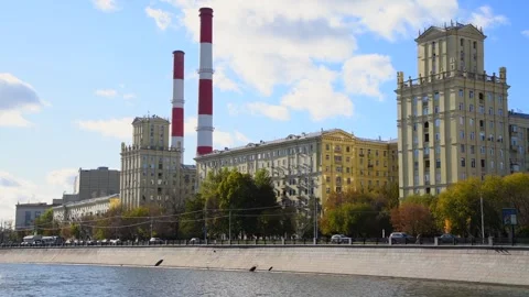 Power plant in Moscow Stock Footage 261732004