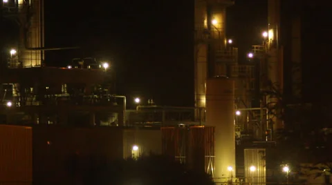 Power Plant Night Stock Footage 28301966