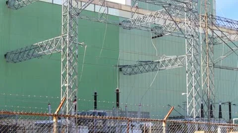 Power plant output transformers cape cod Stock Footage 10881916