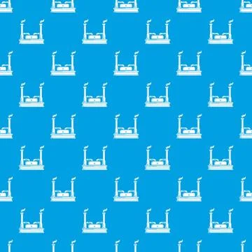 Power plant pattern vector seamless blue Illustrazione stock