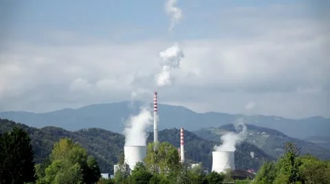 Power Plant Pollution Video stock 8977022