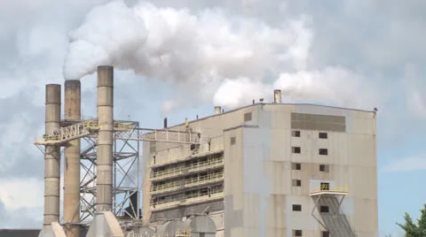Power Plant Pollution Stock Footage 25156767